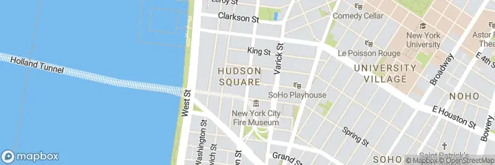 Map of Louer un espace de coworking à Hudson Square