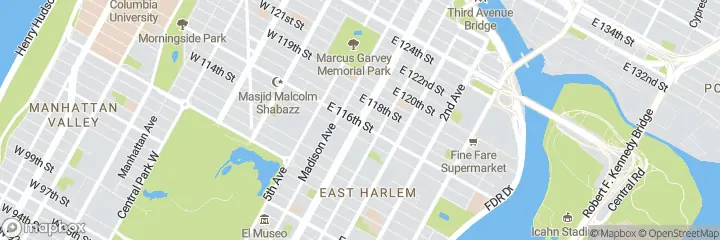 Map of Louer un espace de coworking à Harlem