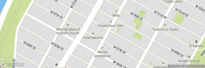 Map of Affittare Ufficio Upper West Side