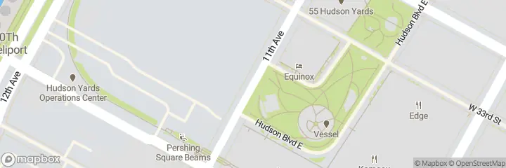 Map of Rent Hudson Yards Retail