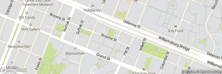 Map of Louer un bureau dans le Lower East Side