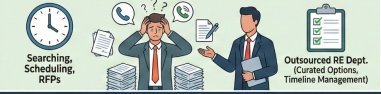 Tenant broker handles searching, scheduling, and RFPs — your outsourced real estate department with curated options and timeline management.