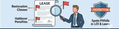 Mitigating risk: spotting pitfalls in LOI and lease such as restoration clauses and holdover penalties.